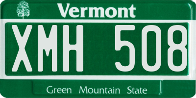 VT license plate XMH508