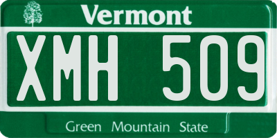 VT license plate XMH509
