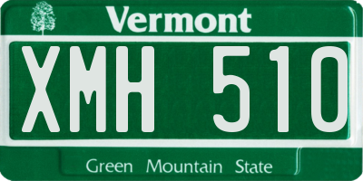 VT license plate XMH510