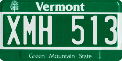 VT license plate XMH513