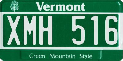 VT license plate XMH516