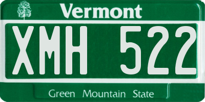 VT license plate XMH522