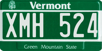VT license plate XMH524