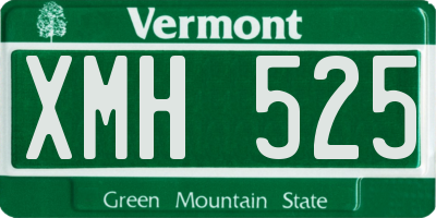 VT license plate XMH525