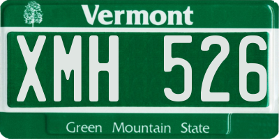 VT license plate XMH526