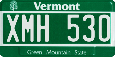 VT license plate XMH530