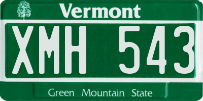 VT license plate XMH543