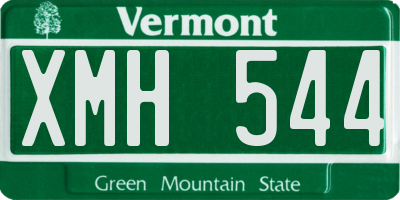 VT license plate XMH544