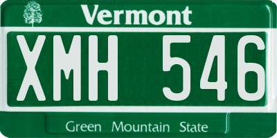 VT license plate XMH546