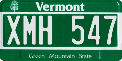 VT license plate XMH547