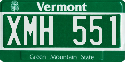 VT license plate XMH551