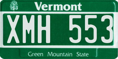 VT license plate XMH553