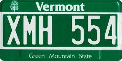 VT license plate XMH554