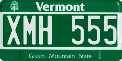 VT license plate XMH555
