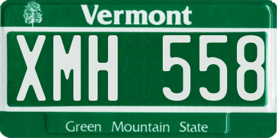 VT license plate XMH558