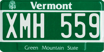 VT license plate XMH559