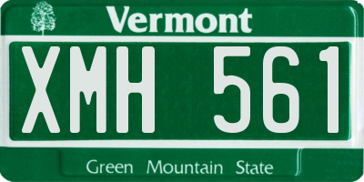 VT license plate XMH561