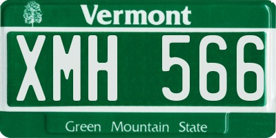 VT license plate XMH566