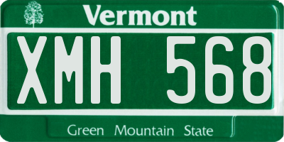VT license plate XMH568