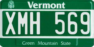 VT license plate XMH569