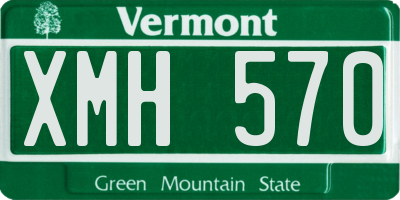 VT license plate XMH570