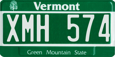 VT license plate XMH574
