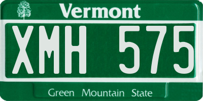 VT license plate XMH575