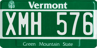 VT license plate XMH576