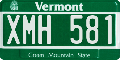 VT license plate XMH581