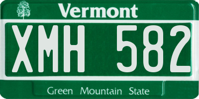 VT license plate XMH582