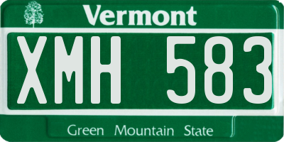 VT license plate XMH583