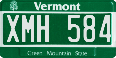VT license plate XMH584