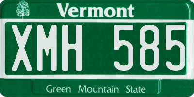VT license plate XMH585