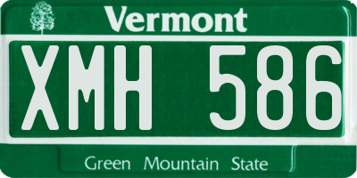 VT license plate XMH586