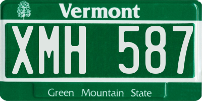 VT license plate XMH587