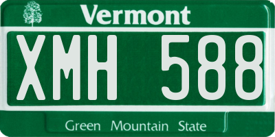 VT license plate XMH588
