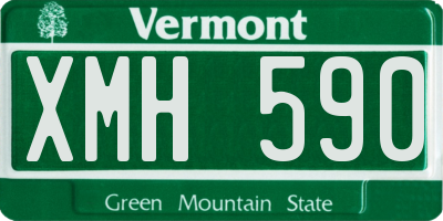 VT license plate XMH590