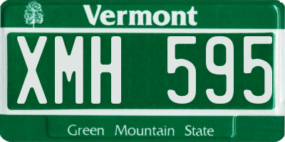 VT license plate XMH595