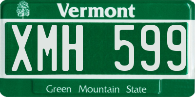 VT license plate XMH599