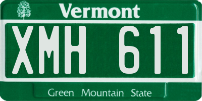VT license plate XMH611