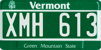 VT license plate XMH613