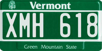 VT license plate XMH618