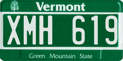 VT license plate XMH619