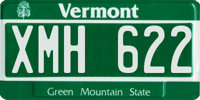 VT license plate XMH622