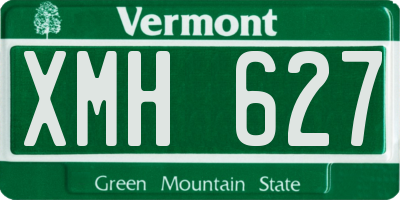 VT license plate XMH627