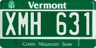 VT license plate XMH631