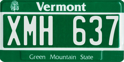 VT license plate XMH637