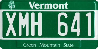 VT license plate XMH641