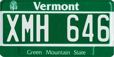 VT license plate XMH646