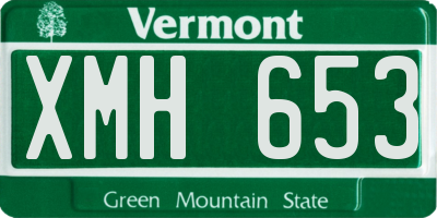 VT license plate XMH653